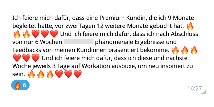 Erfolg aus dem the Society Telegram Kanal