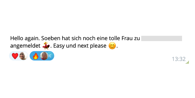 Erfolg aus dem the Society Telegram Kanal