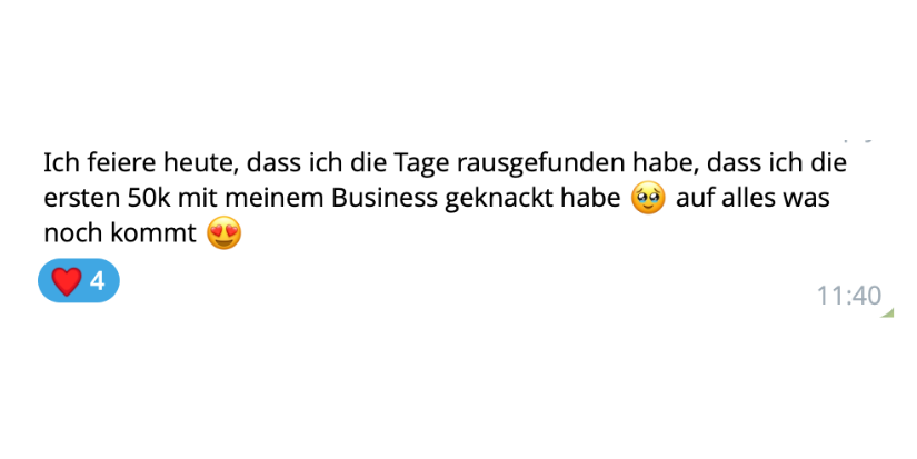 Erfolg aus dem the Society Telegram Kanal